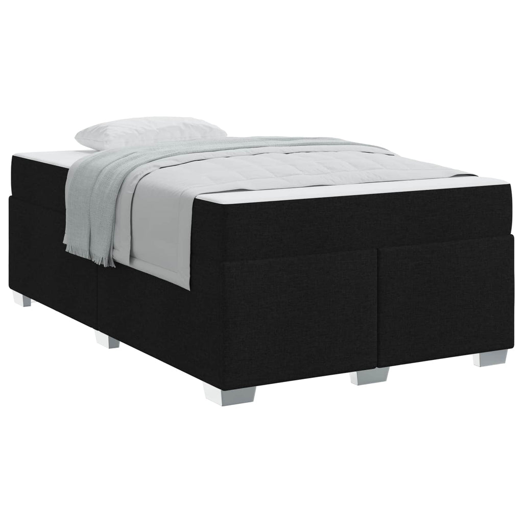 vidaXL Ramka łóżka z materacem Czarny 120 x 190 cm tkanina
