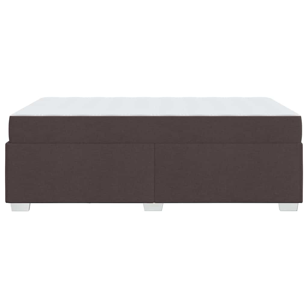 vidaXL Ramka łóżka z materacem Ciemny brąz 120 x 190 cm tkanina