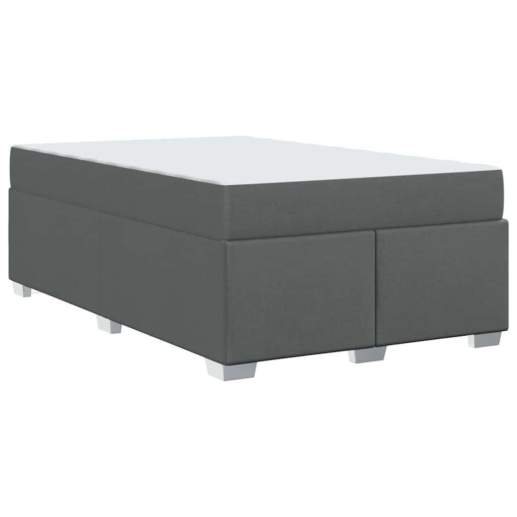 vidaXL Ramka łóżka z materacem Ciemnoszary 120 x 200 cm tkanina