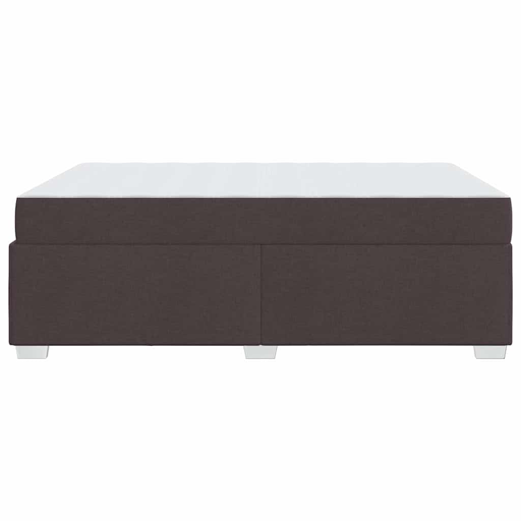 vidaXL Ramka łóżka z materacem Ciemny brąz 140 x 200 cm tkanina