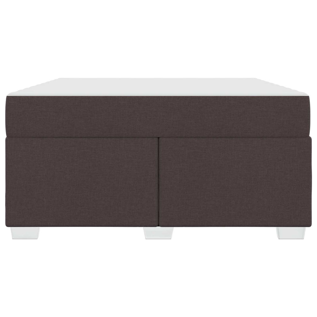 vidaXL Ramka łóżka z materacem Ciemny brąz 160 x 200 cm tkanina