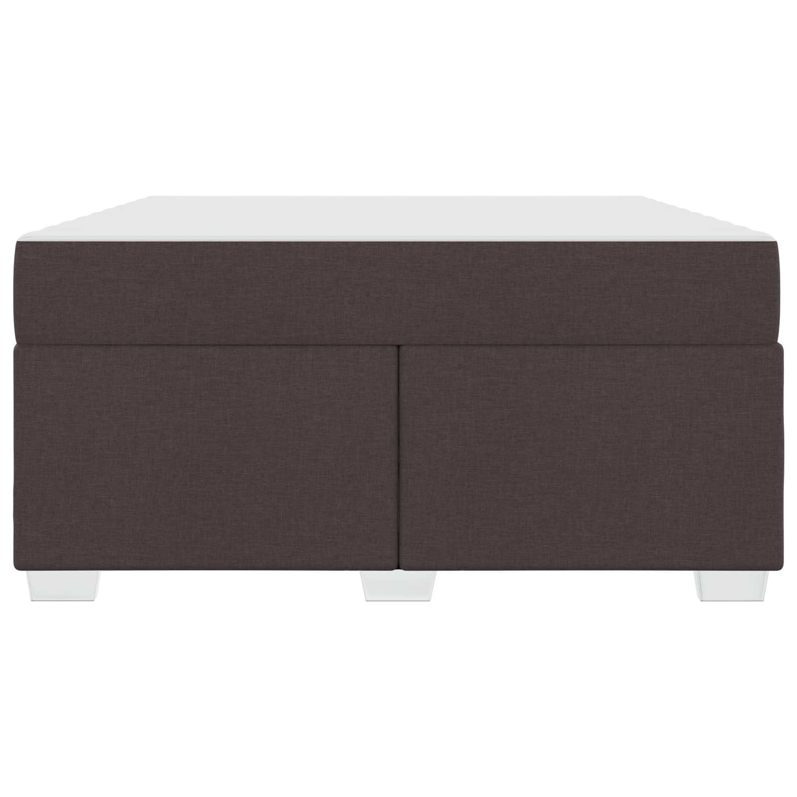 vidaXL Ramka łóżka z materacem Ciemny brąz 160 x 200 cm tkanina