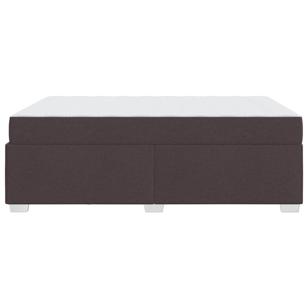 vidaXL Ramka łóżka z materacem Ciemny brąz 160 x 200 cm tkanina