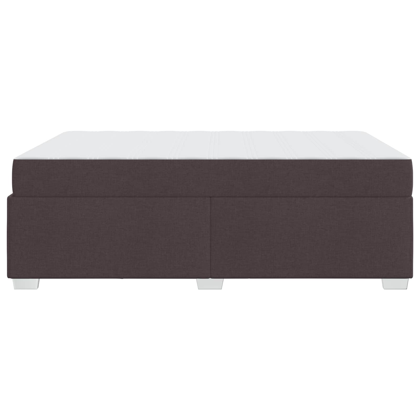 vidaXL Ramka łóżka z materacem Ciemny brąz 160 x 200 cm tkanina