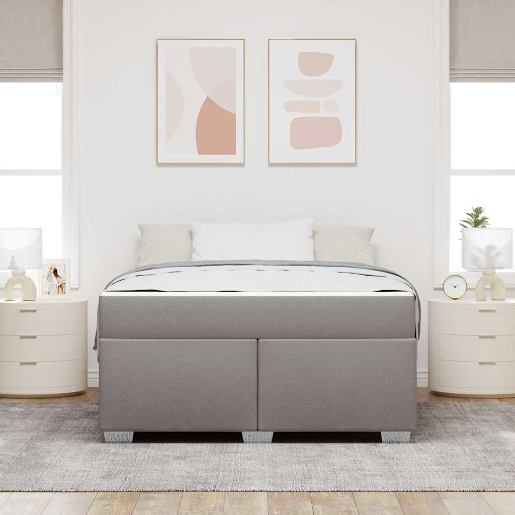 vidaXL Ramka łóżka z materacem Ciemnoszary 160 x 200 cm tkanina