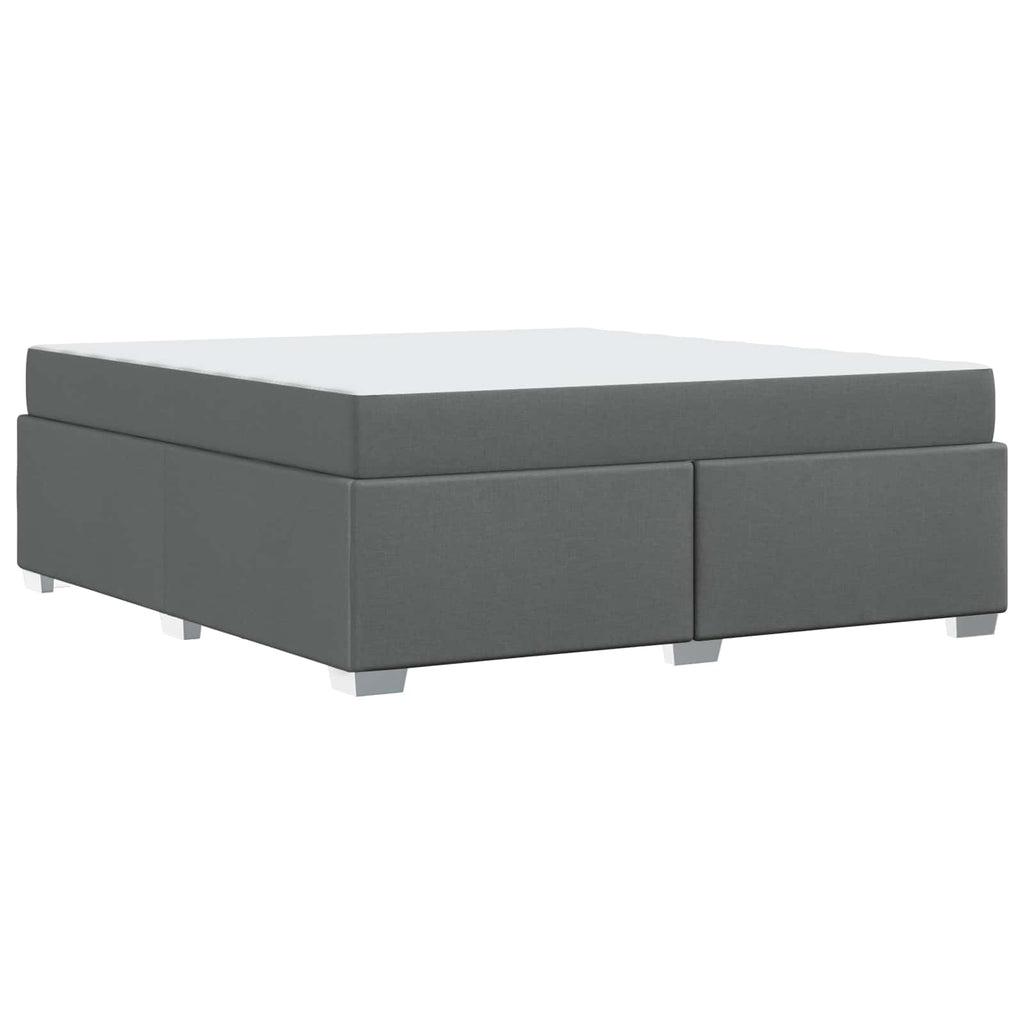 vidaXL Ramka łóżka z materacem Ciemnoszary 180 x 200 cm tkanina