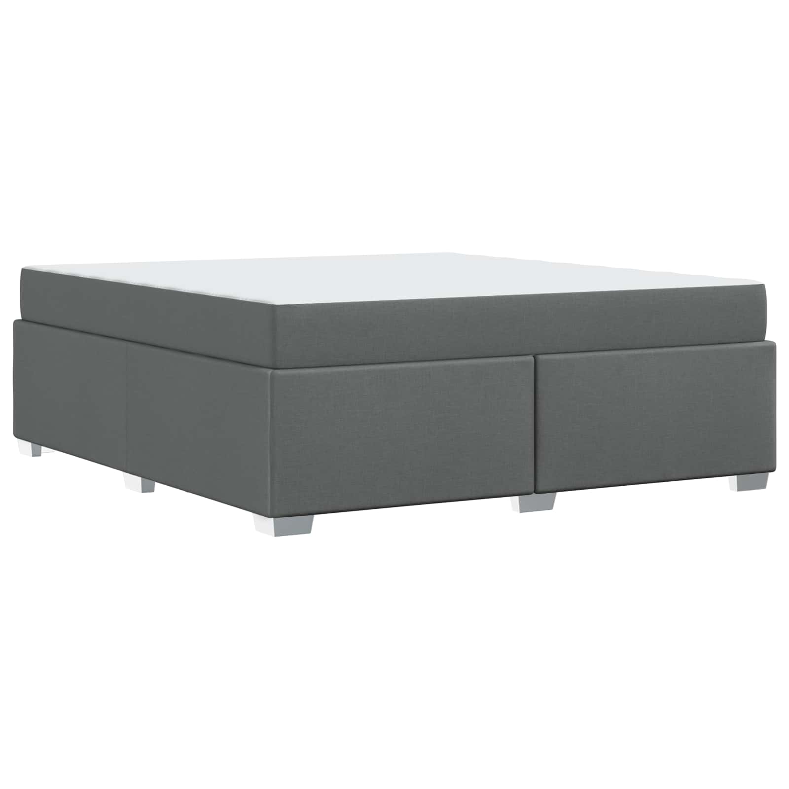 vidaXL Ramka łóżka z materacem Ciemnoszary 180 x 200 cm tkanina