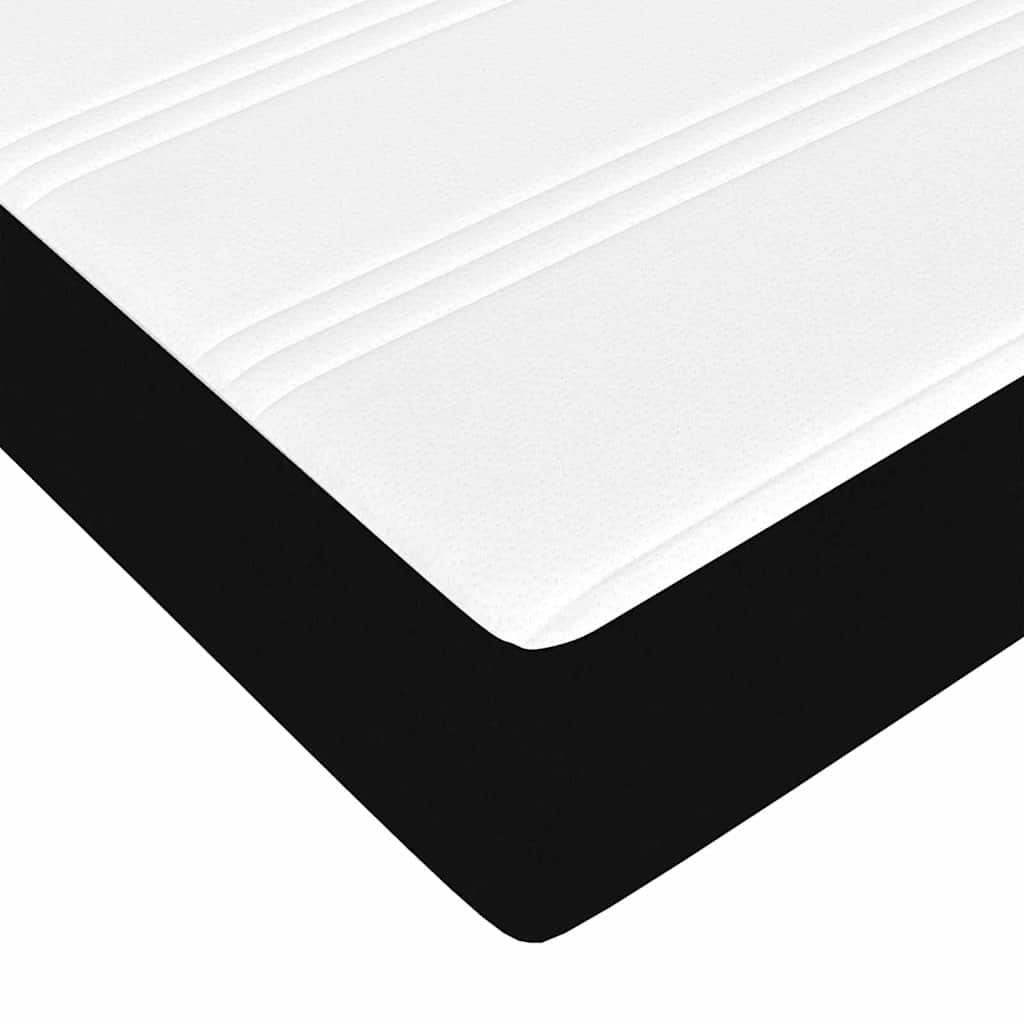 vidaXL Ramka łóżka z materacem Czarny 180 x 200 cm tkanina