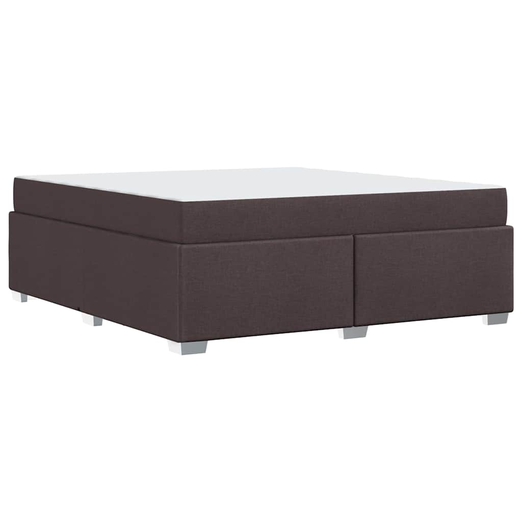 vidaXL Ramka łóżka z materacem Ciemny brąz 180 x 200 cm tkanina