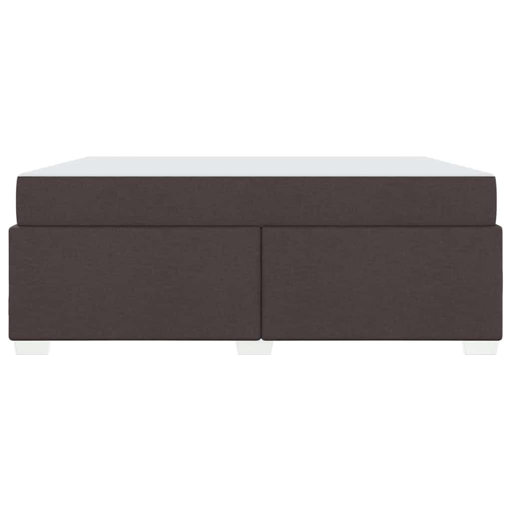 vidaXL Ramka łóżka z materacem Ciemny brąz 180 x 200 cm tkanina