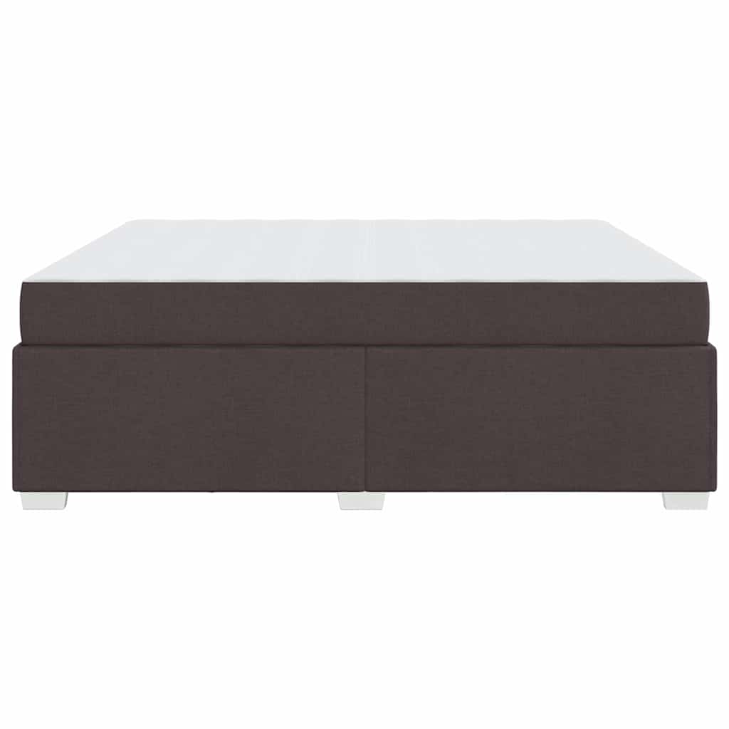 vidaXL Ramka łóżka z materacem Ciemny brąz 180 x 200 cm tkanina