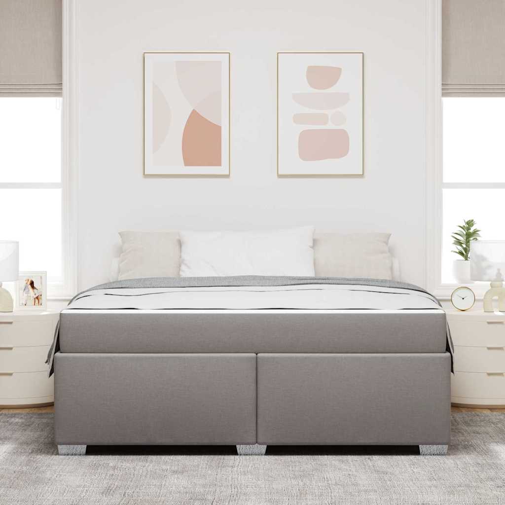 vidaXL Ramka łóżka z materacem Ciemnoszary 180 x 200 cm tkanina