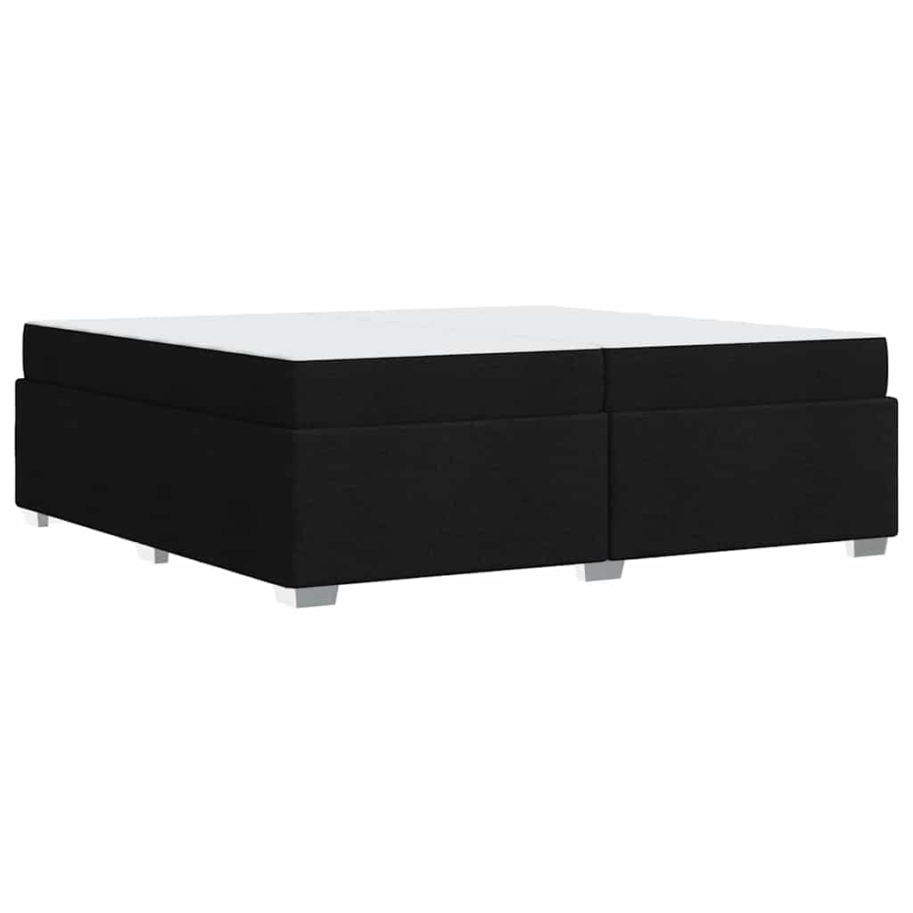 vidaXL Ramka łóżka z materacem Czarny 200 x 200 cm tkanina