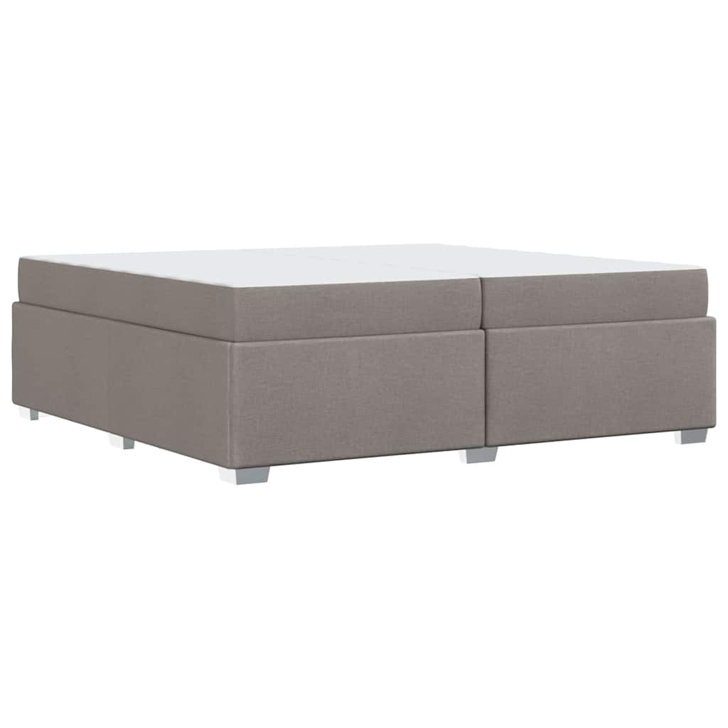 vidaXL Ramka łóżka z materacem Ciemnoszary 200 x 200 cm tkanina