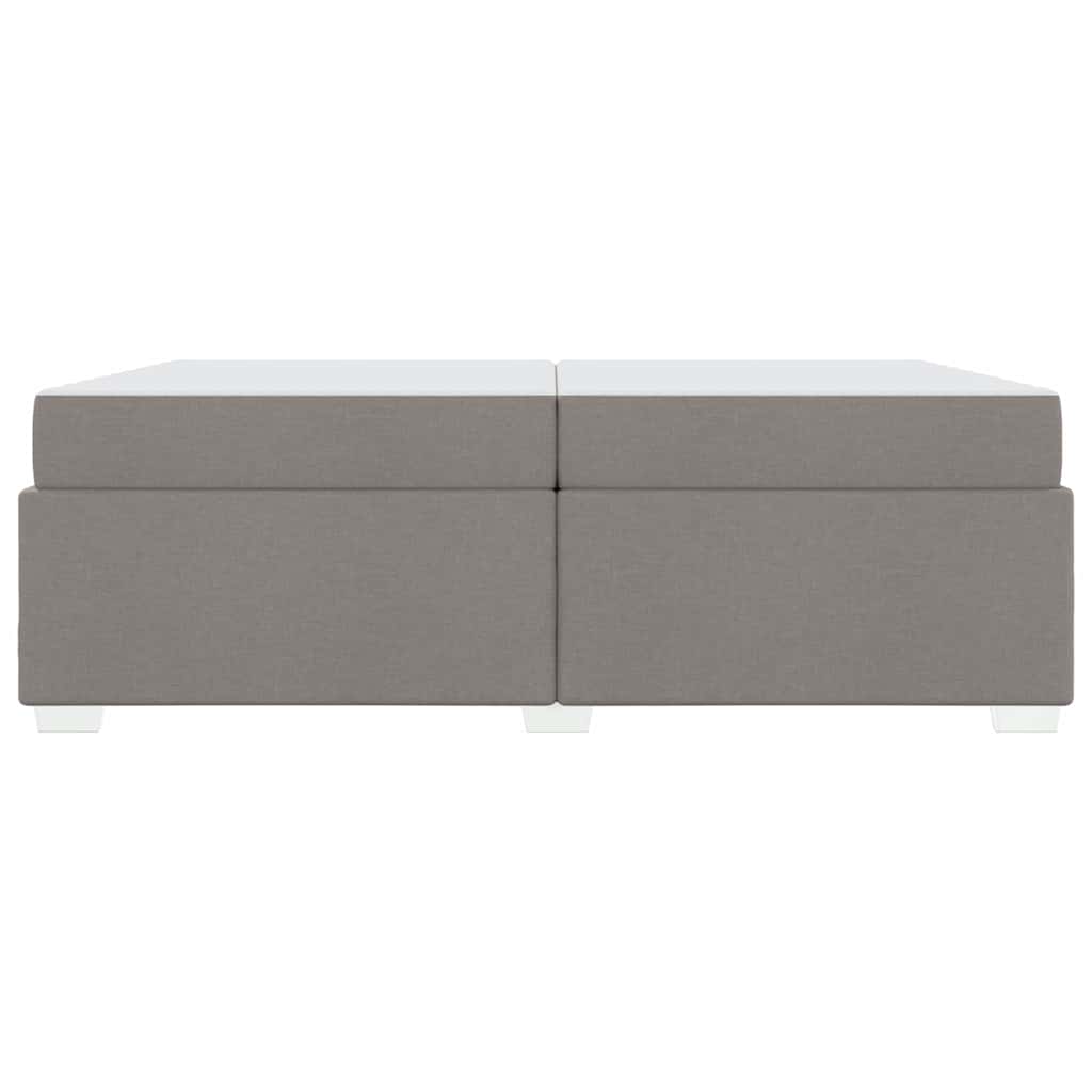 vidaXL Ramka łóżka z materacem Ciemnoszary 200 x 200 cm tkanina