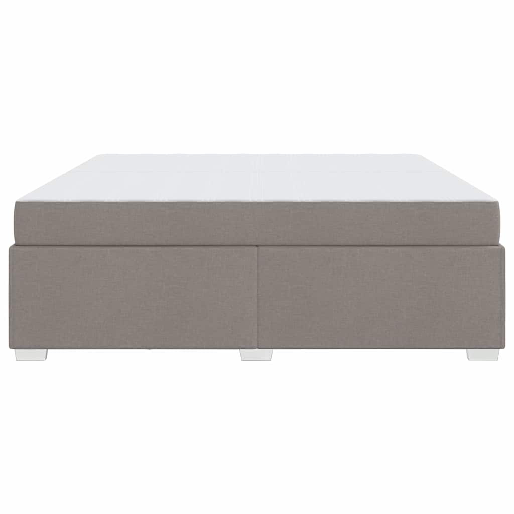 vidaXL Ramka łóżka z materacem Ciemnoszary 200 x 200 cm tkanina