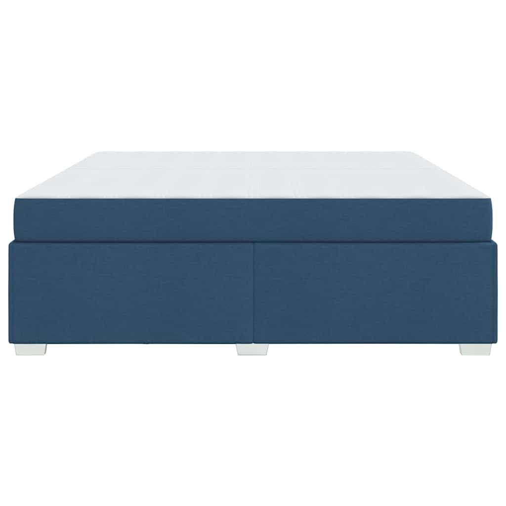 vidaXL Ramka łóżka z materacem Niebieski 200 x 200 cm tkanina