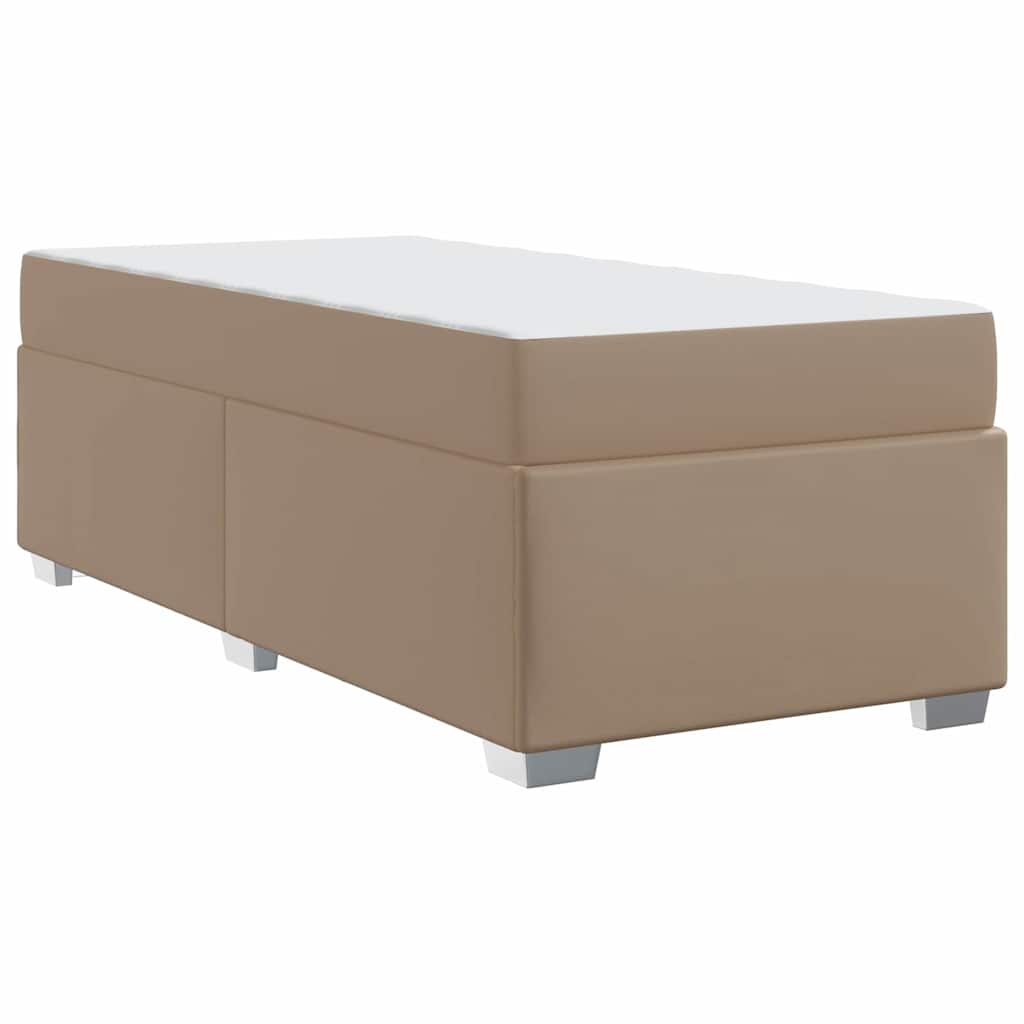 vidaXL Ramka łóżka z materacem Cappuccino 80 x 200 cm tkanina