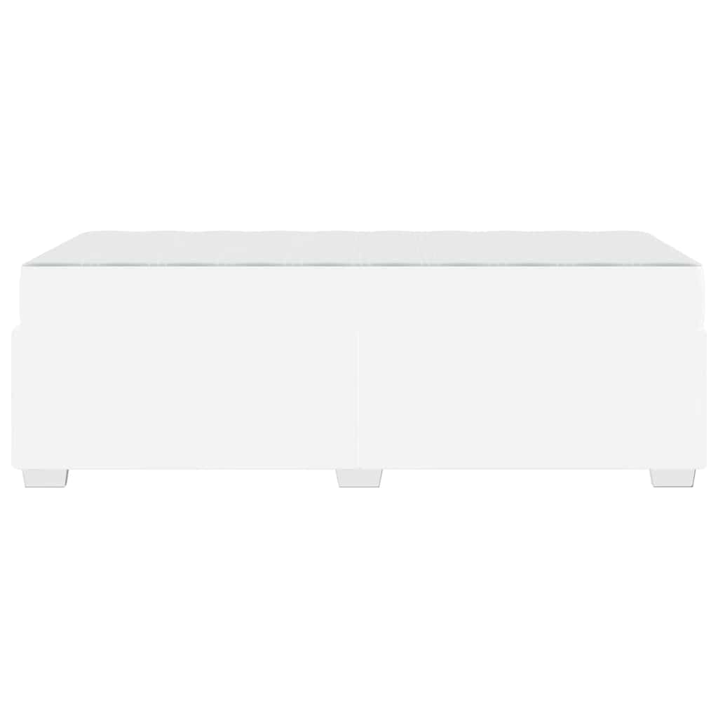 vidaXL Ramka łóżka z materacem Biały 90 x 200 cm tkanina