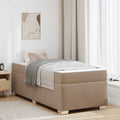vidaXL Ramka łóżka z materacem Cappuccino 90 x 200 cm tkanina