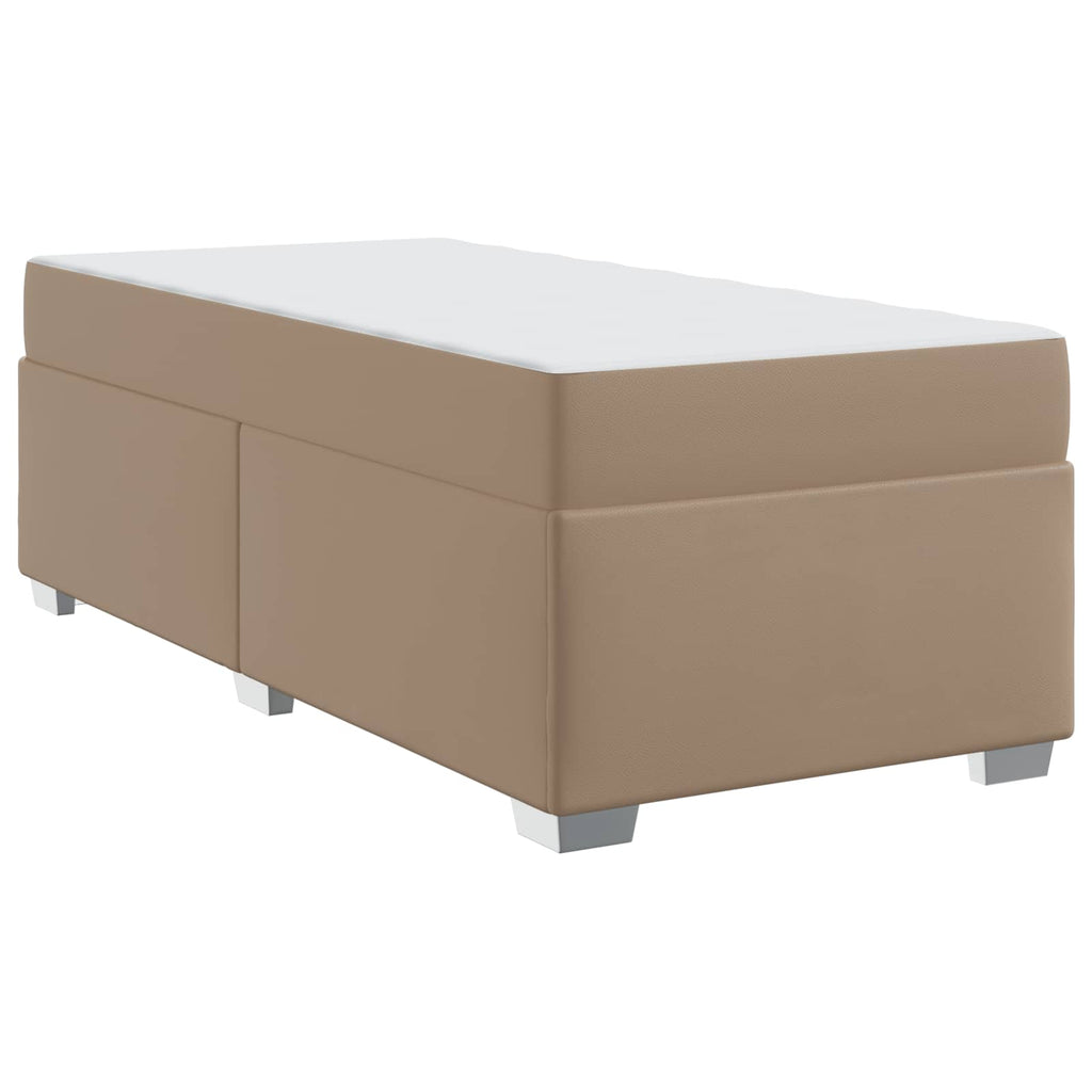vidaXL Ramka łóżka z materacem Cappuccino 90 x 200 cm tkanina