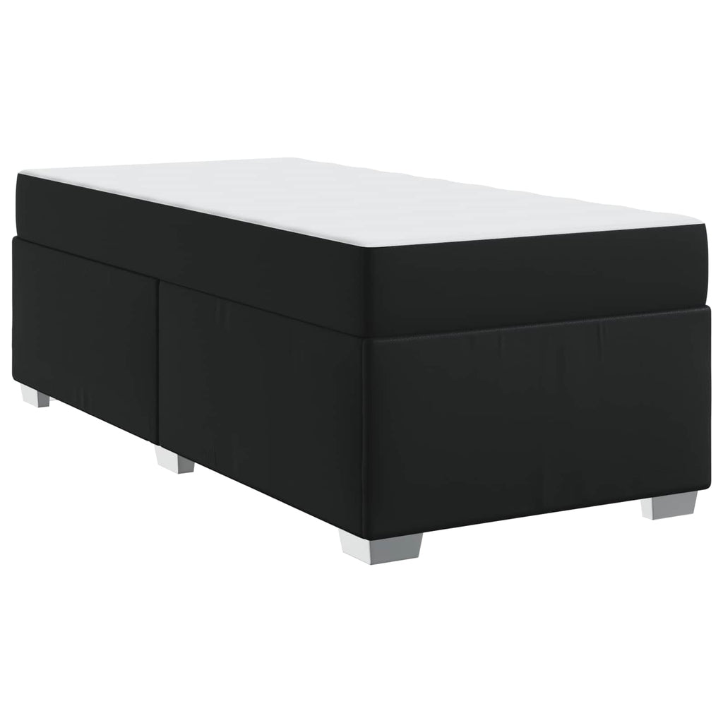 vidaXL Ramka łóżka z materacem Czarny 100 x 200 cm tkanina