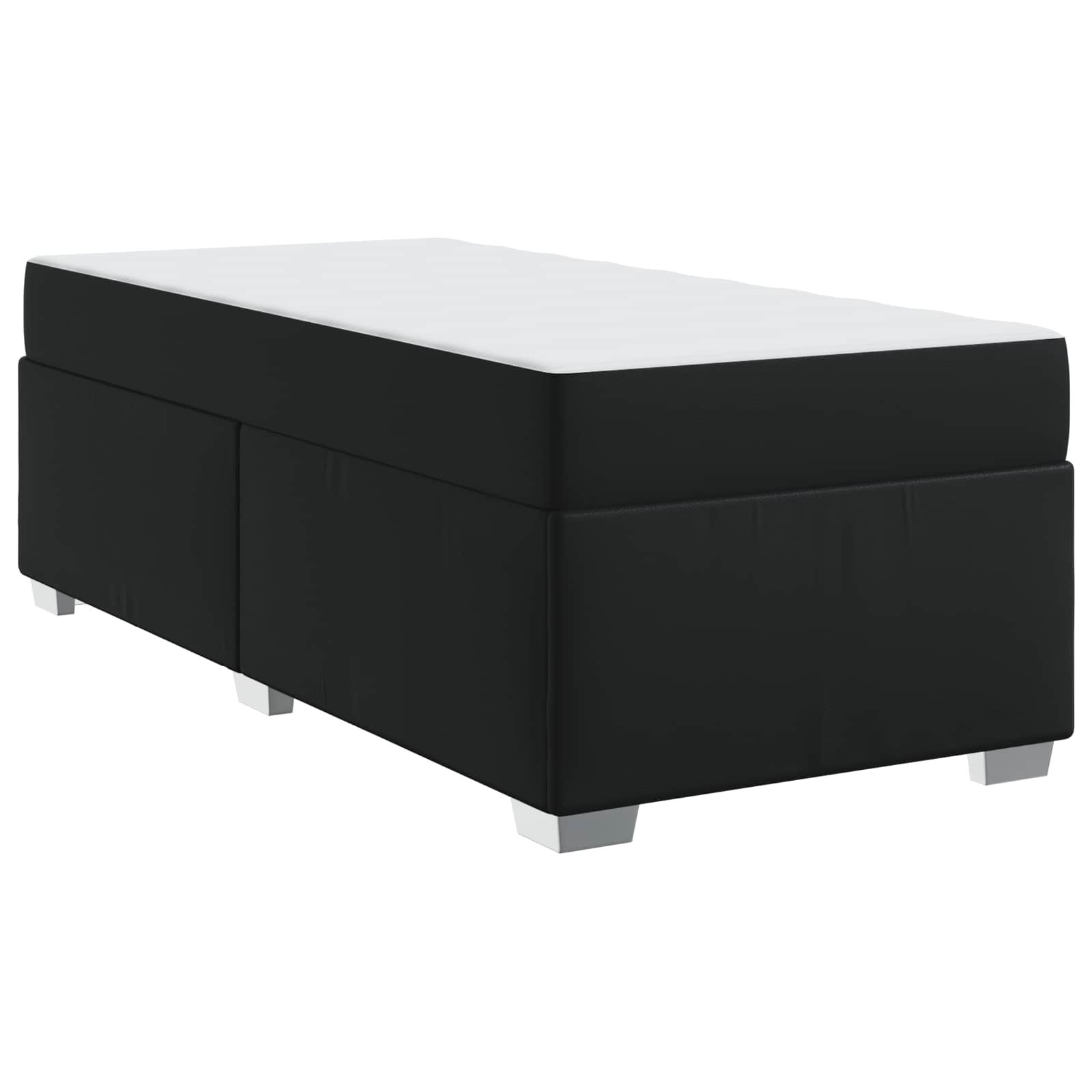 vidaXL Ramka łóżka z materacem Czarny 100 x 200 cm tkanina