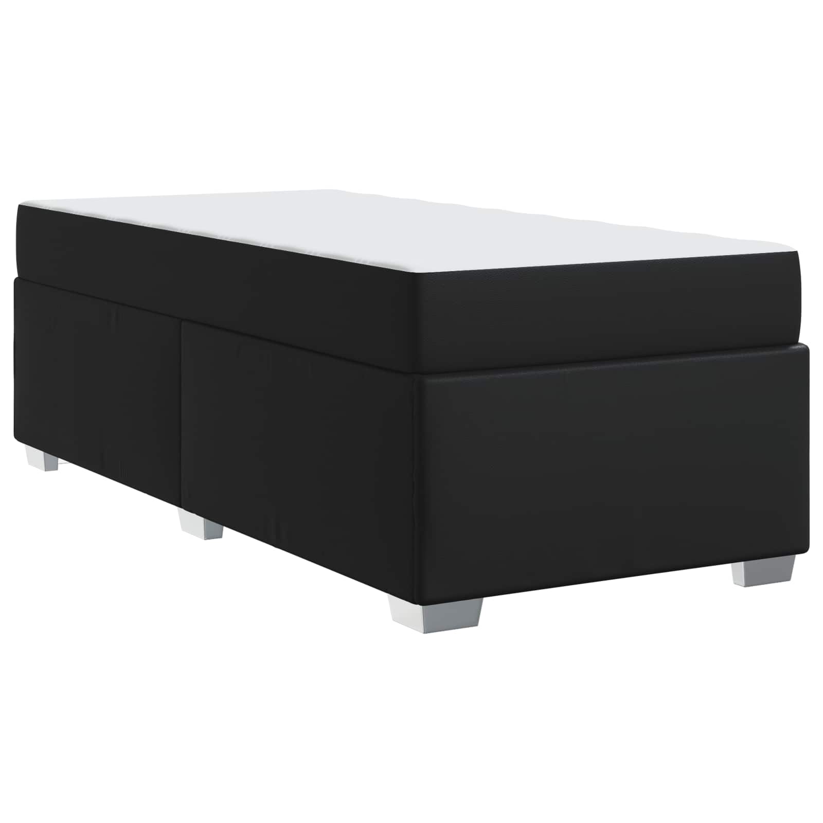 vidaXL Ramka łóżka z materacem Czarny 100 x 200 cm tkanina