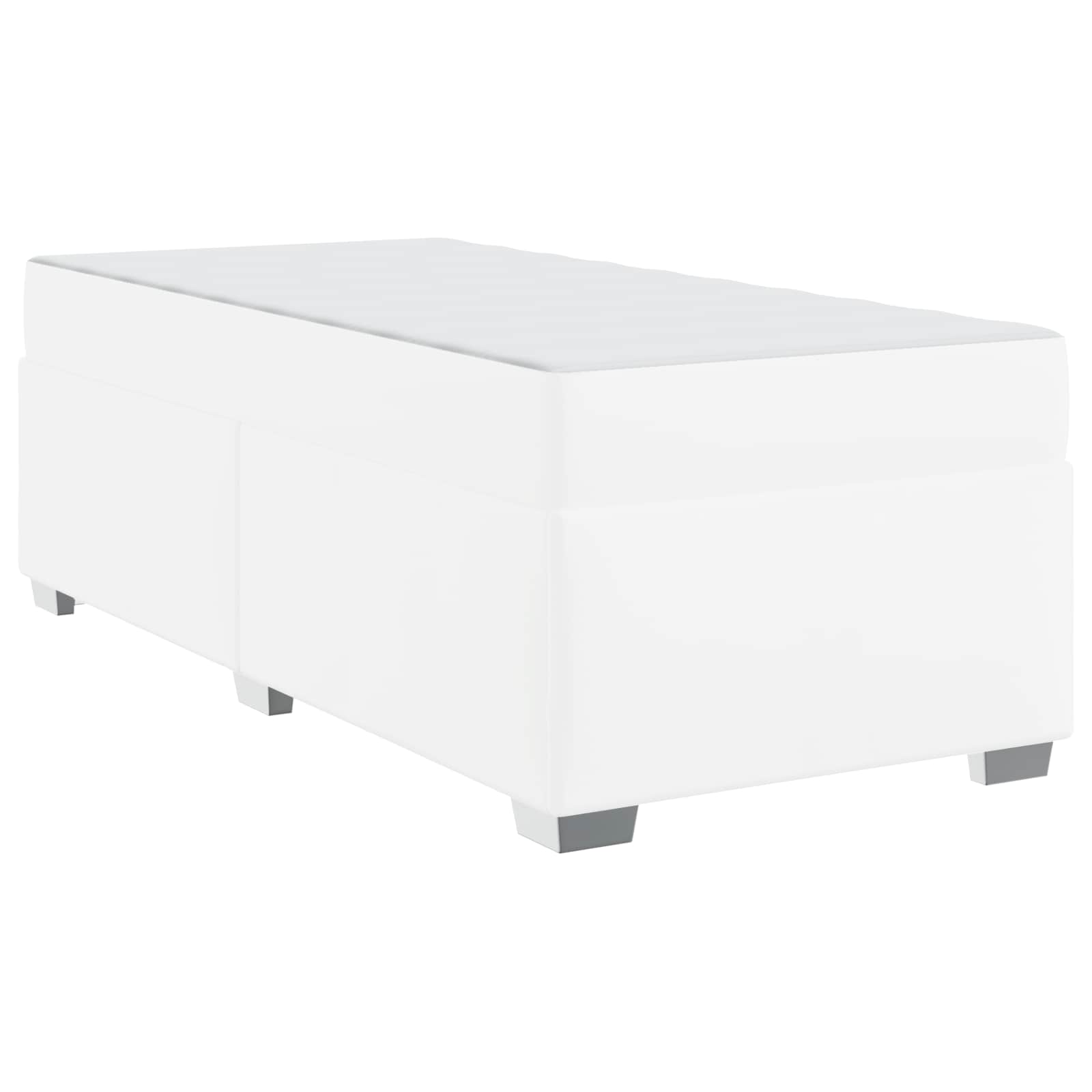 vidaXL Ramka łóżka z materacem Biały 100 x 200 cm tkanina