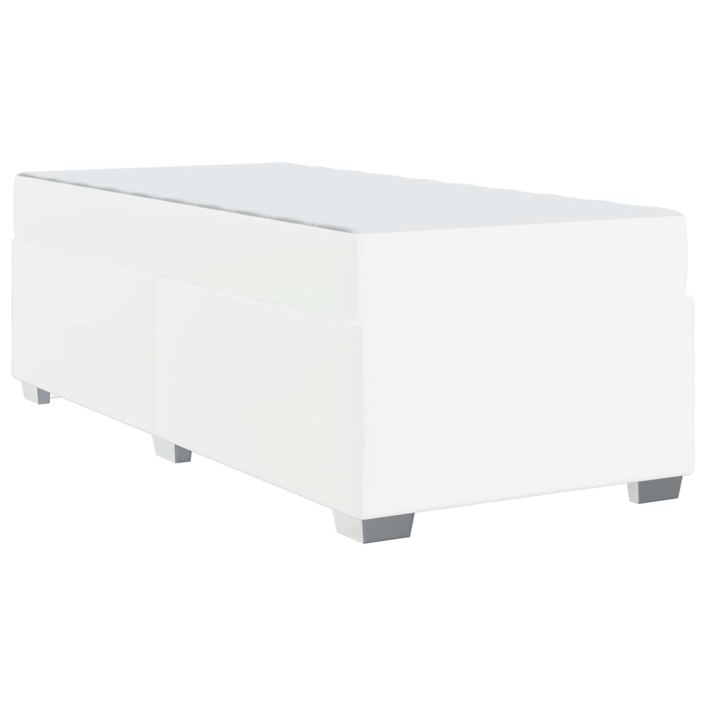 vidaXL Ramka łóżka z materacem Biały 100 x 200 cm tkanina
