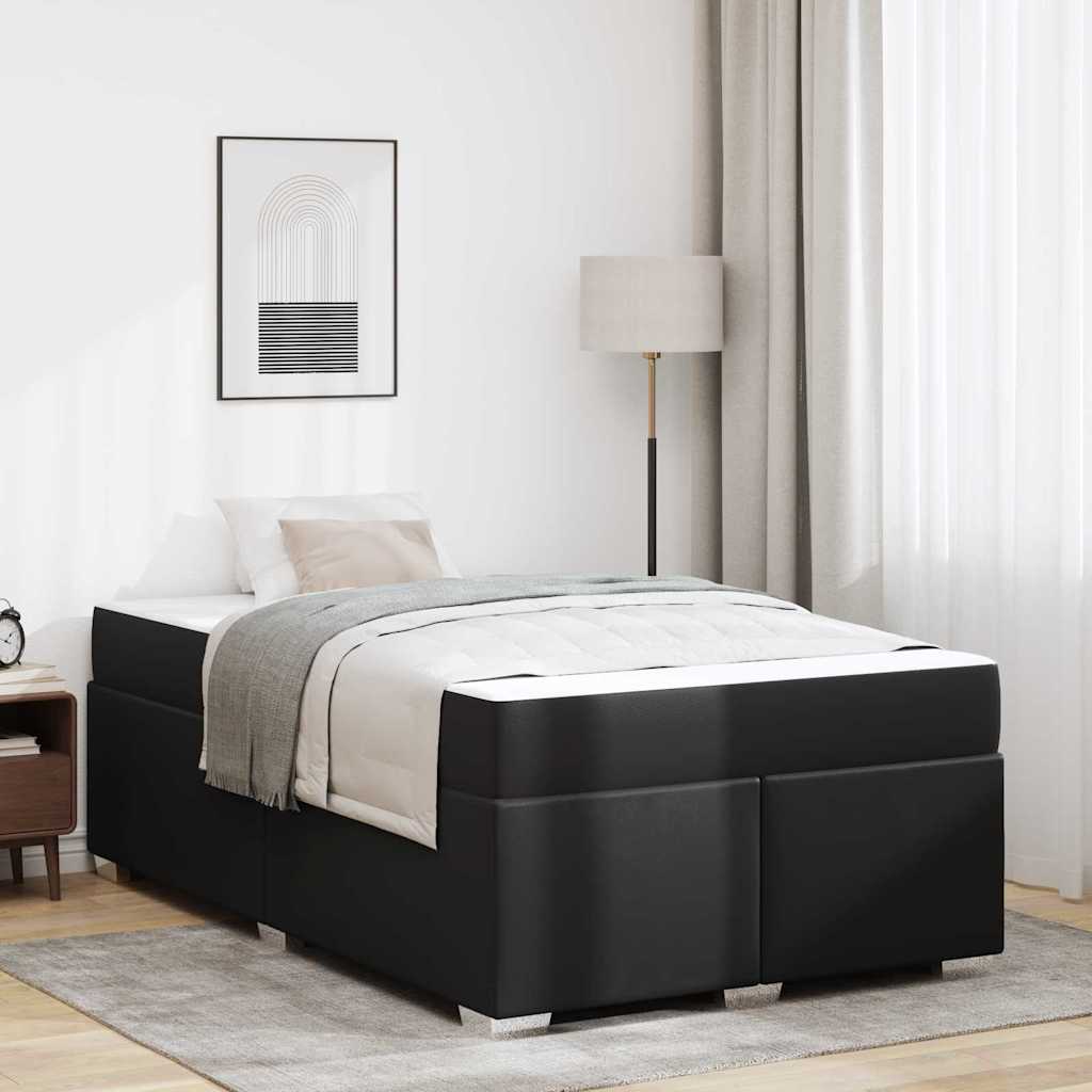 vidaXL Ramka łóżka z materacem Czarny 120 x 190 cm tkanina