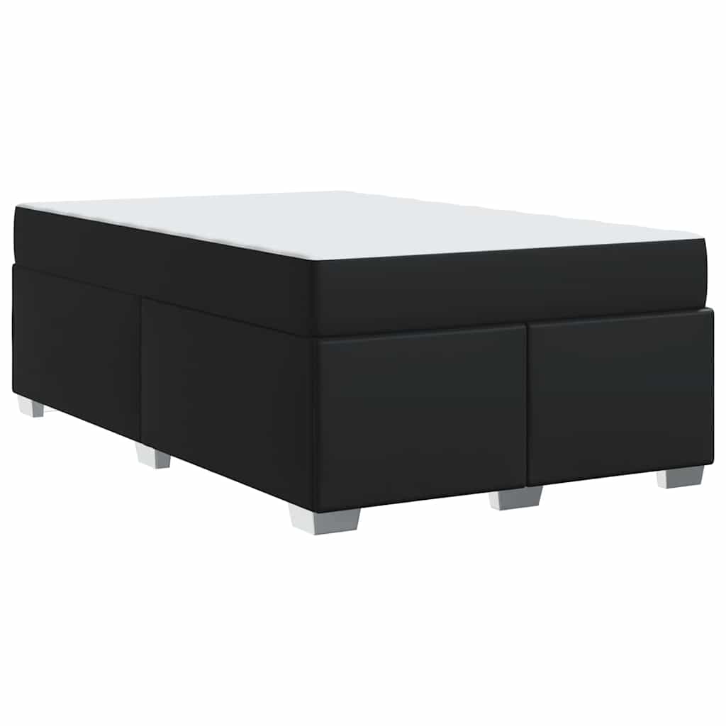 vidaXL Ramka łóżka z materacem Czarny 120 x 190 cm tkanina