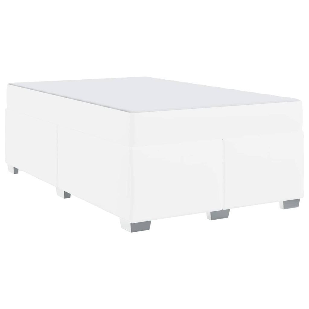 vidaXL Ramka łóżka z materacem Biały 120 x 190 cm tkanina