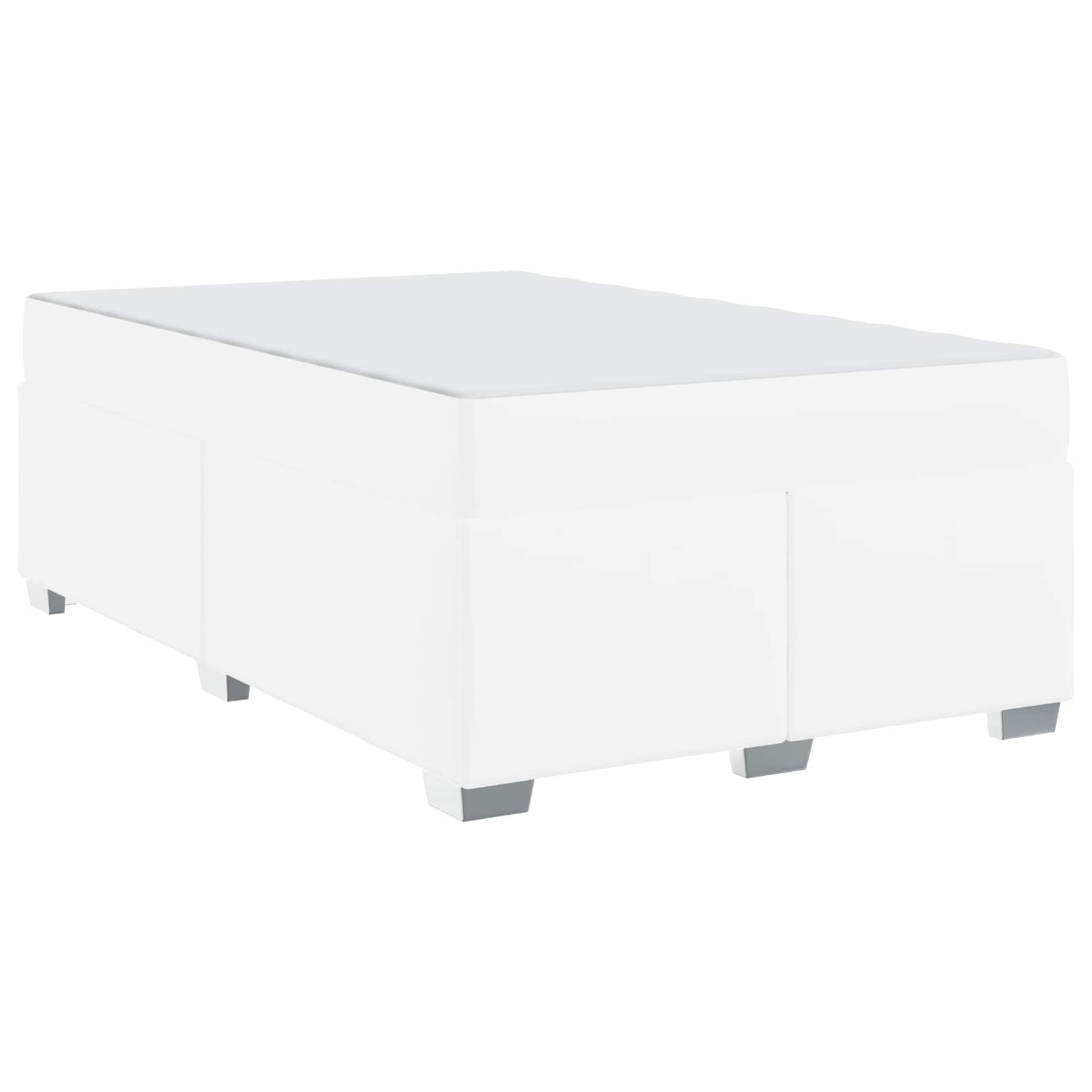 vidaXL Ramka łóżka z materacem Biały 120 x 190 cm tkanina
