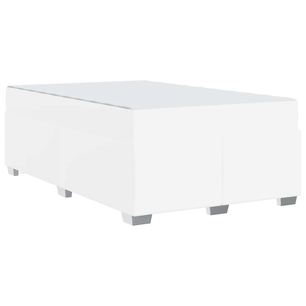 vidaXL Ramka łóżka z materacem Biały 120 x 190 cm tkanina