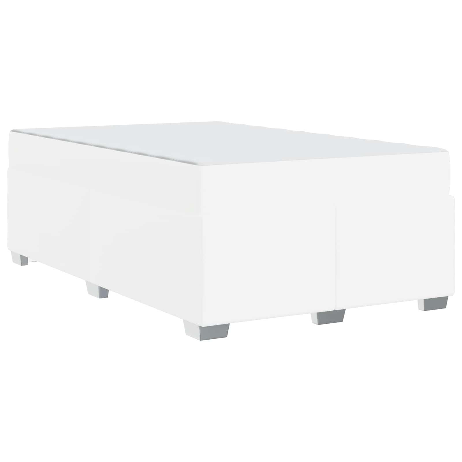 vidaXL Ramka łóżka z materacem Biały 120 x 190 cm tkanina