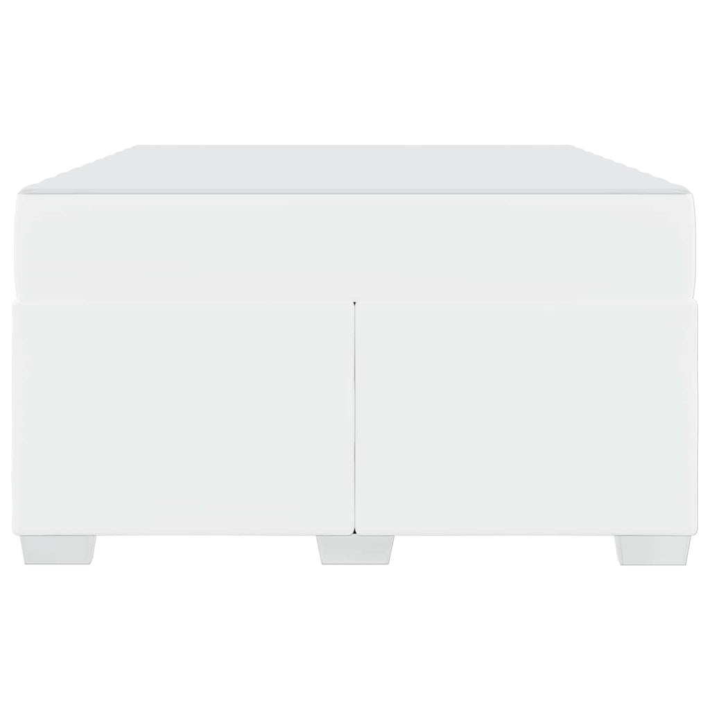 vidaXL Ramka łóżka z materacem Biały 120 x 190 cm tkanina