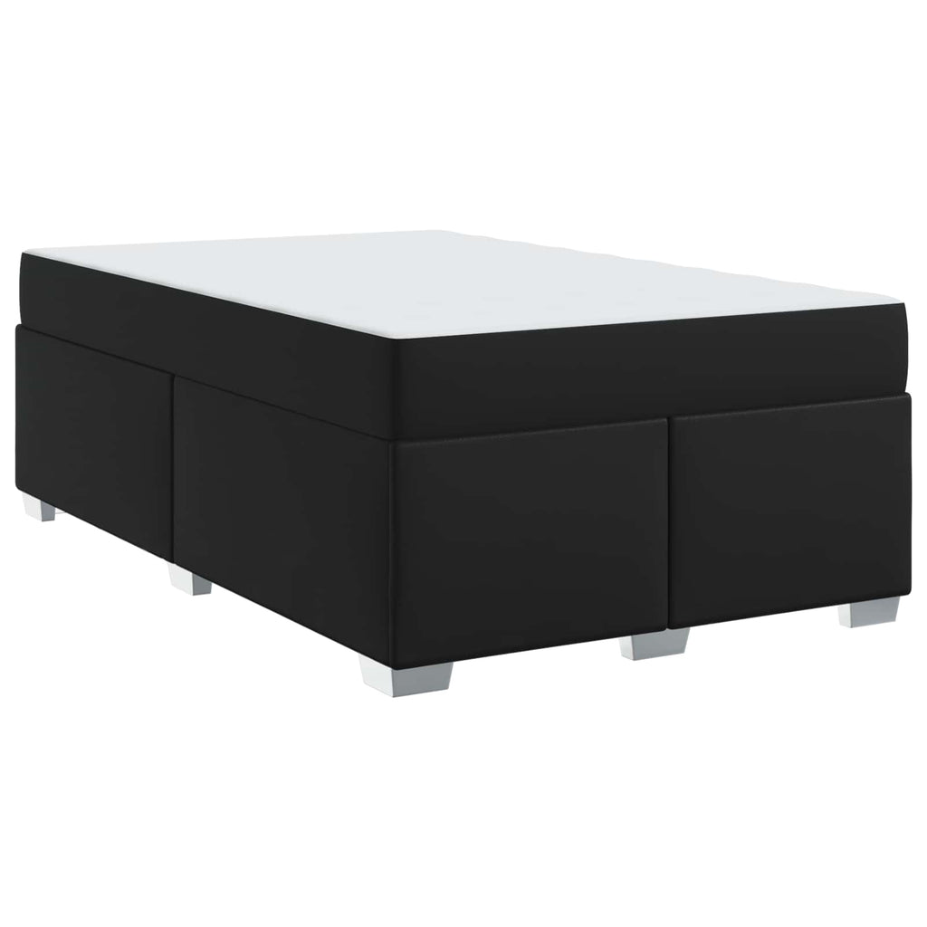 vidaXL Ramka łóżka z materacem Czarny 120 x 200 cm tkanina