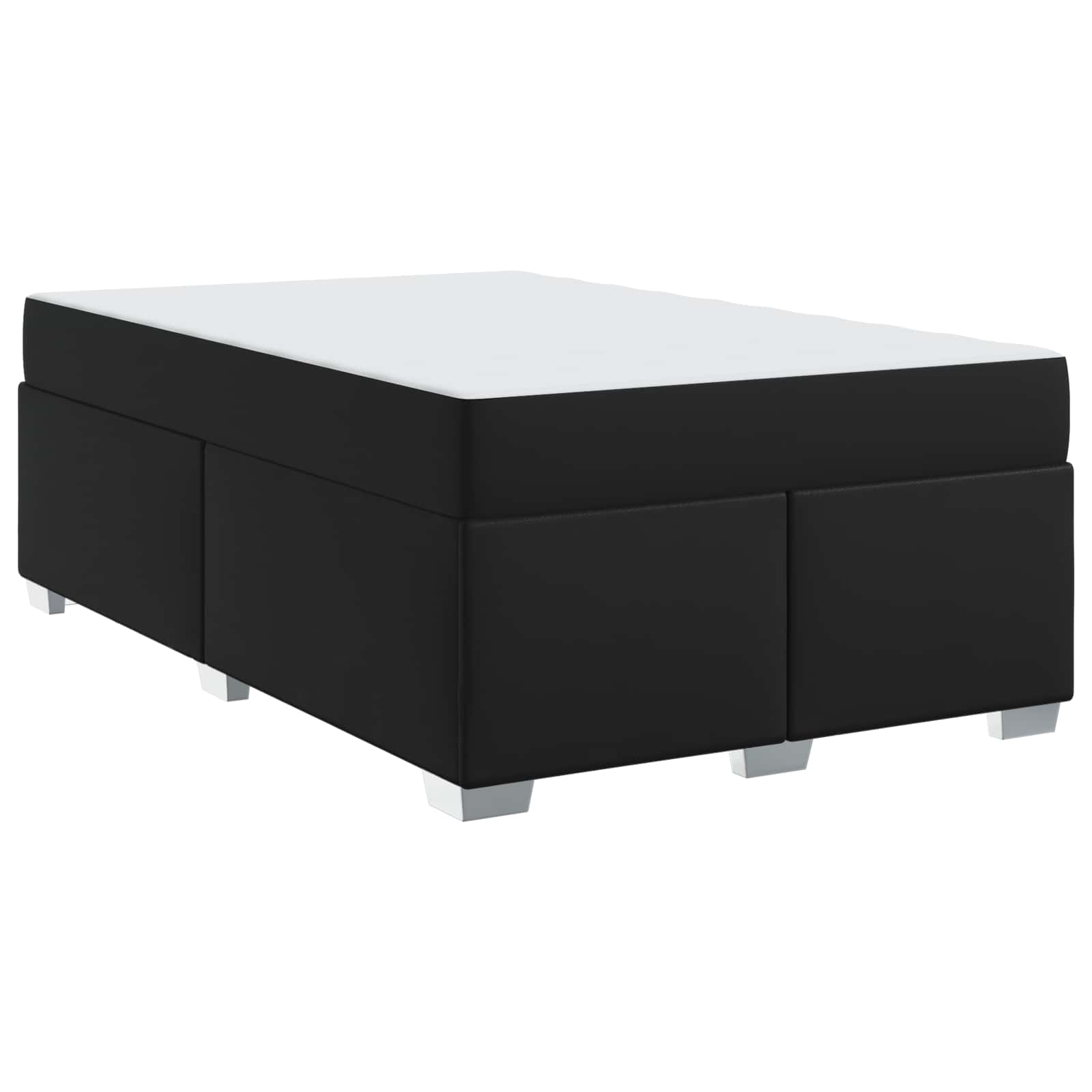 vidaXL Ramka łóżka z materacem Czarny 120 x 200 cm tkanina