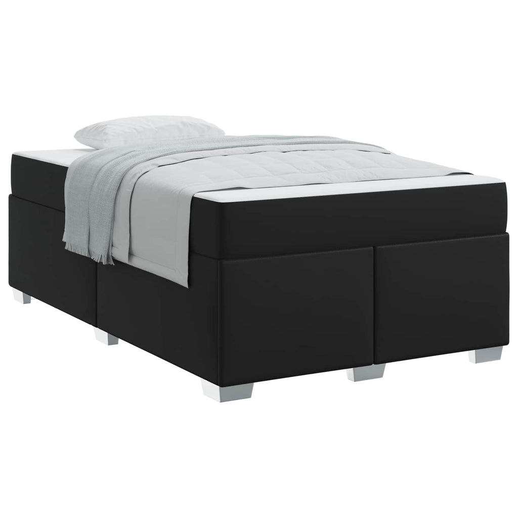 vidaXL Ramka łóżka z materacem Czarny 120 x 200 cm tkanina