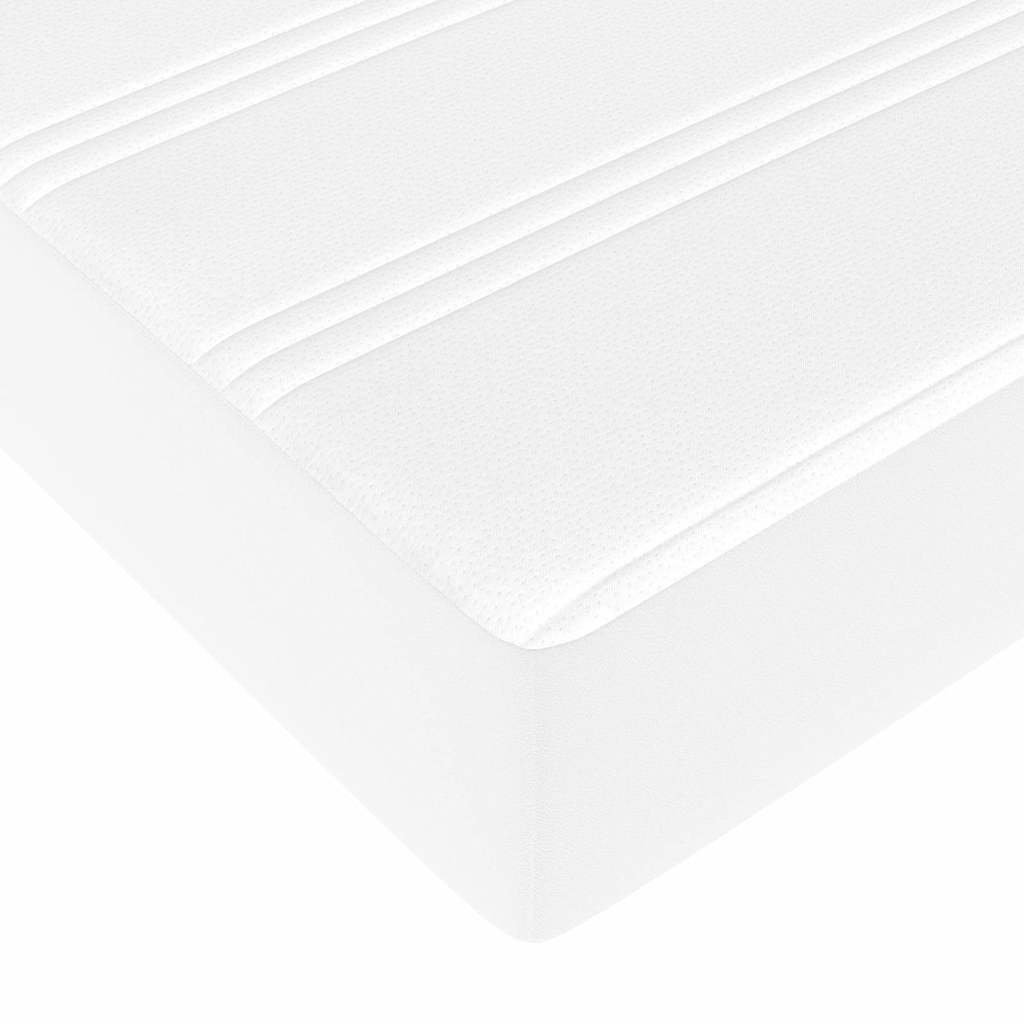 vidaXL Ramka łóżka z materacem Biały 120 x 200 cm tkanina