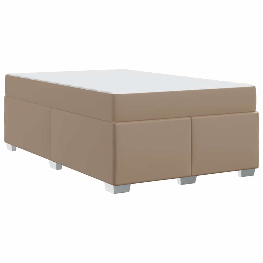 vidaXL Ramka łóżka z materacem Cappuccino 120 x 200 cm tkanina