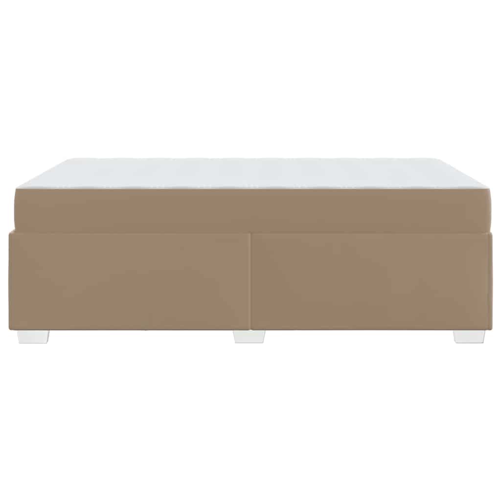 vidaXL Ramka łóżka z materacem Cappuccino 120 x 200 cm tkanina
