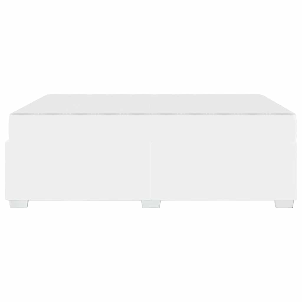 vidaXL Ramka łóżka z materacem Biały 140 x 200 cm tkanina