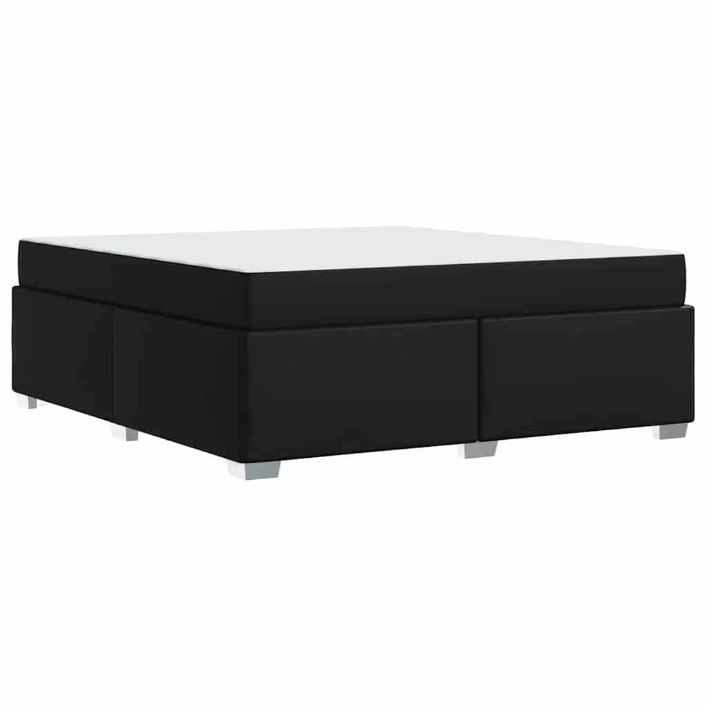 vidaXL Ramka łóżka z materacem Czarny 180 x 200 cm tkanina