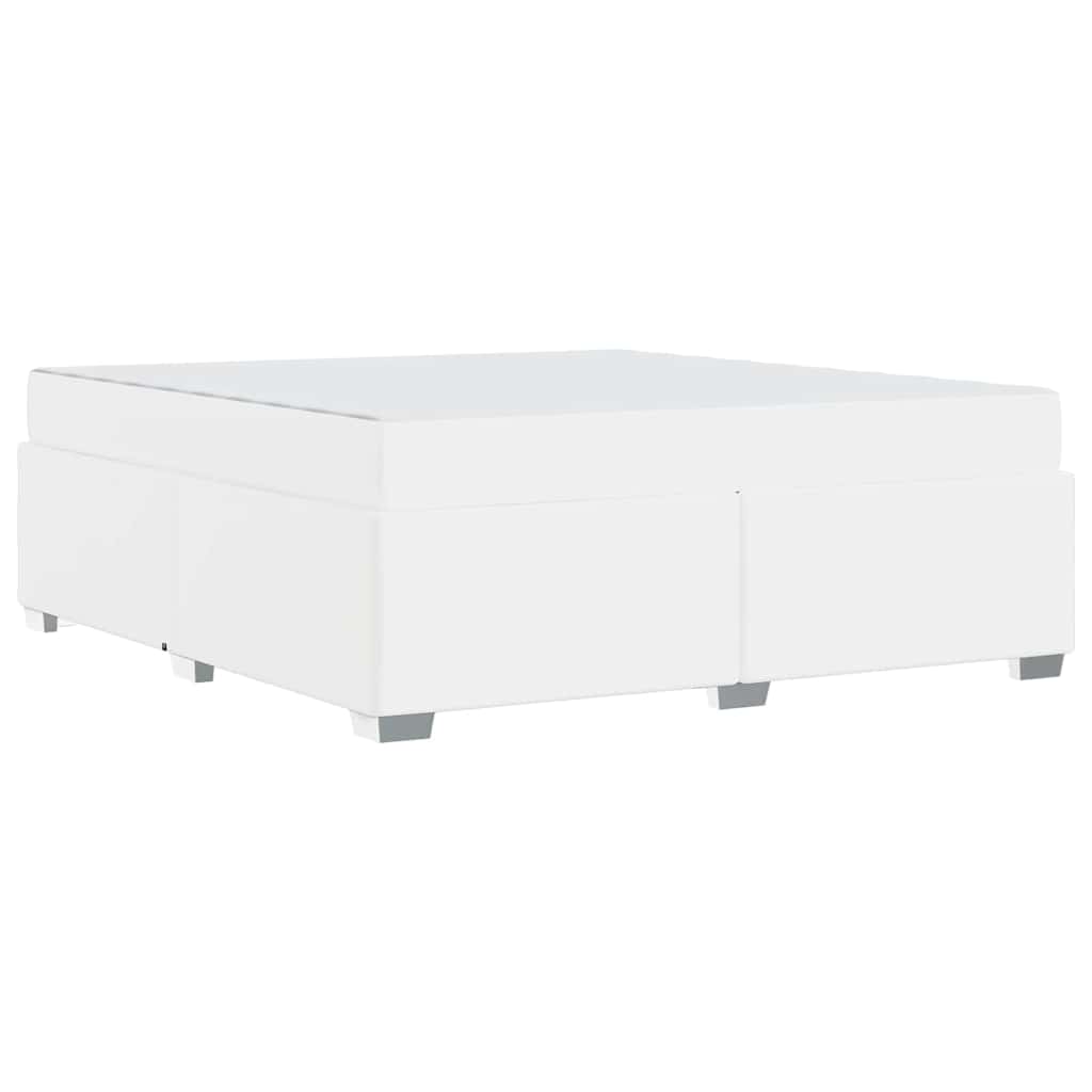 vidaXL Ramka łóżka z materacem Biały 180 x 200 cm tkanina