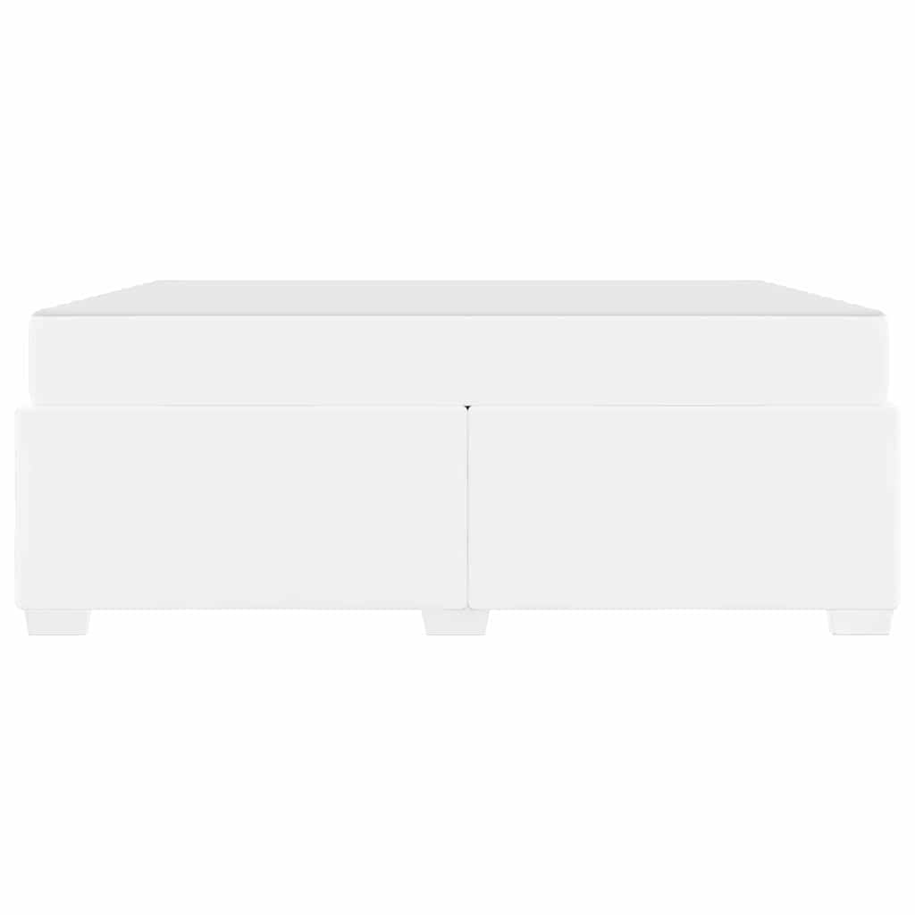 vidaXL Ramka łóżka z materacem Biały 180 x 200 cm tkanina