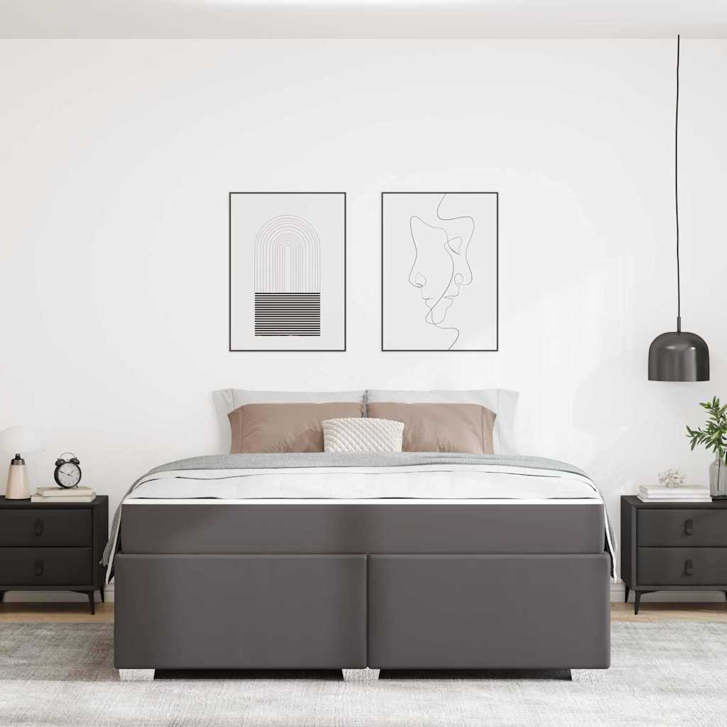 vidaXL Ramka łóżka Szary 180 x 200 cm tkanina