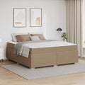 vidaXL Ramka łóżka z materacem Cappuccino 180 x 200 cm tkanina