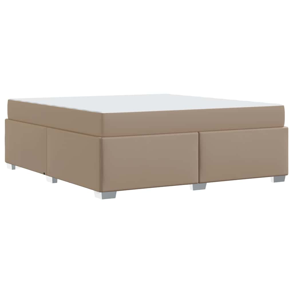 vidaXL Ramka łóżka z materacem Cappuccino 180 x 200 cm tkanina